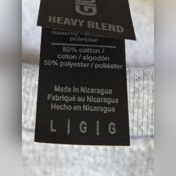 Gildan Sweatshirt Size L Heather Gray Crewneck (5 available) NEW - Picture 4 of 5